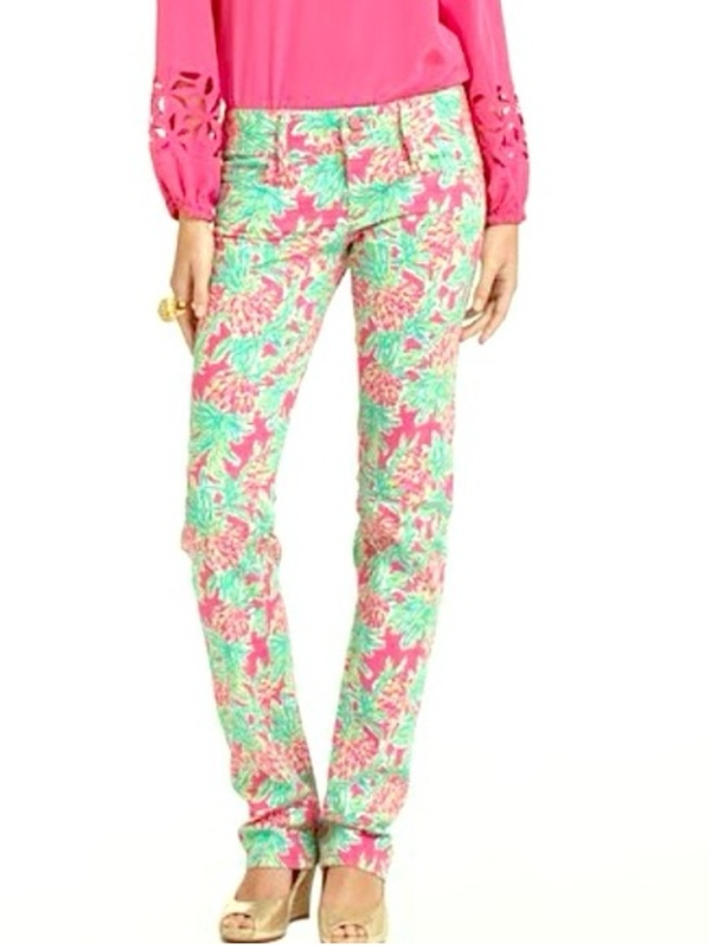 Lilly Pulitzer Orchid Pink Worth Straight Leg Jeans